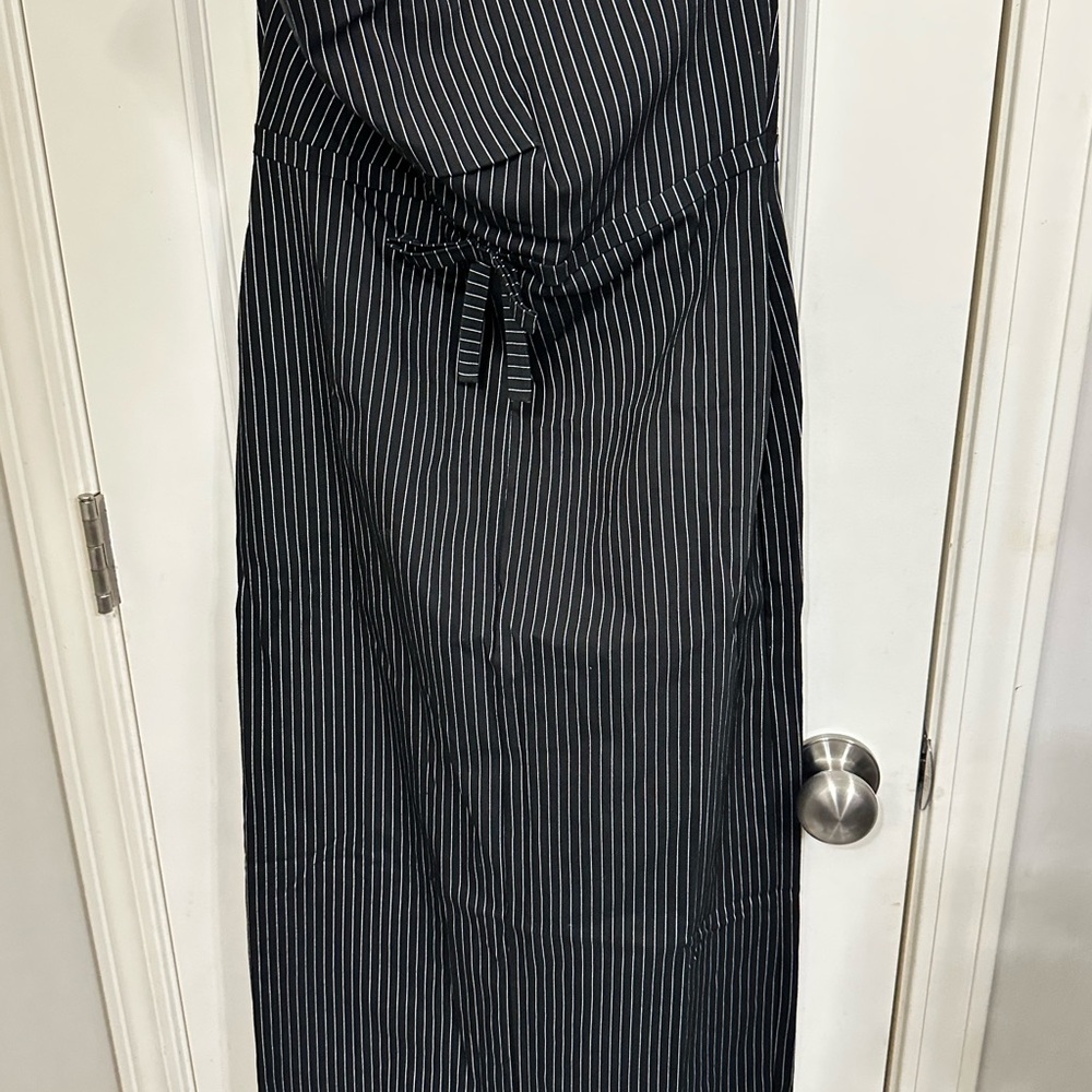 ASOS Petite Black and White Strapless Dress